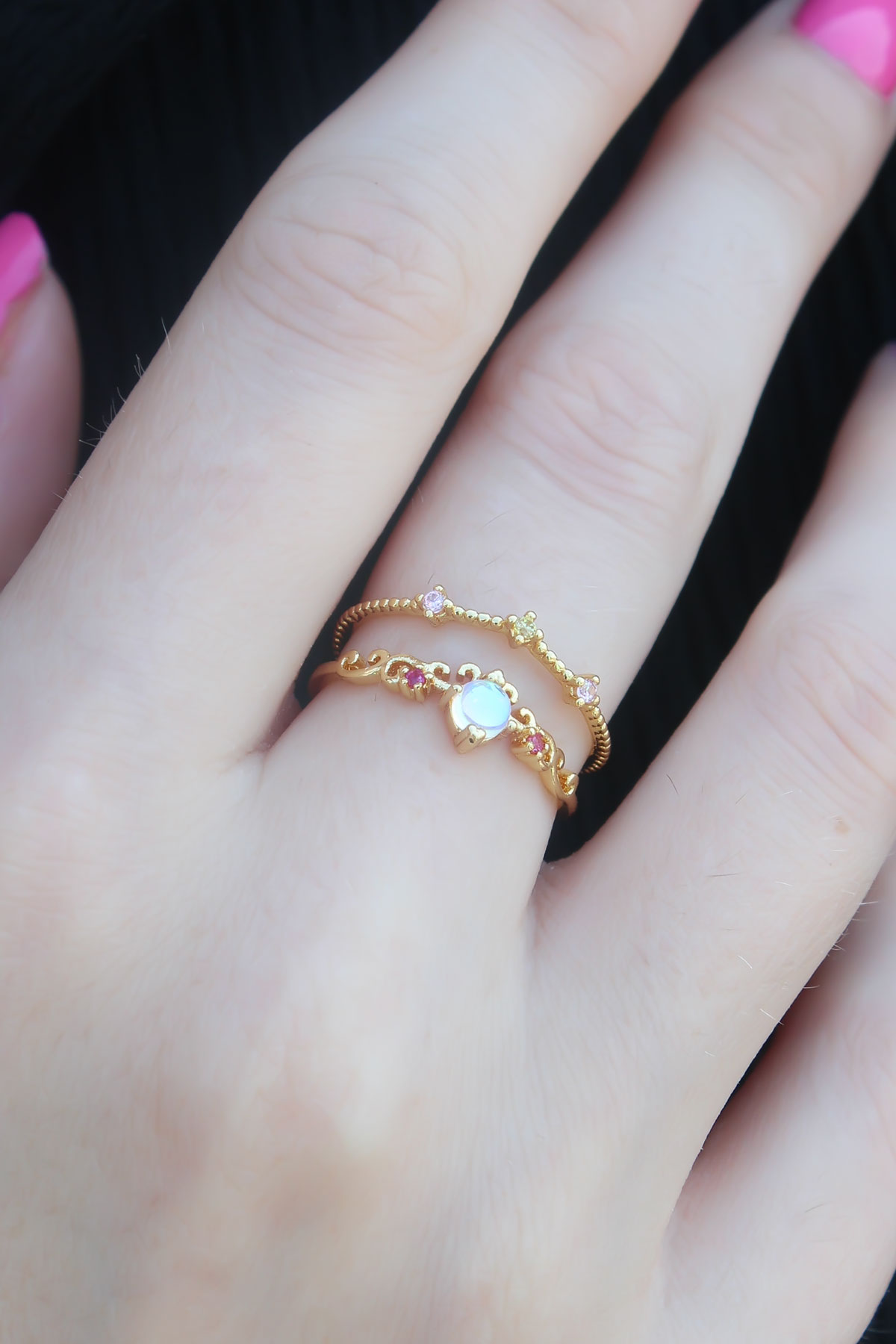Erb%20Gold%20Renk%20Zirkon%20Taşlı%20Taç%20Model%20Kadın%20Yüzük
