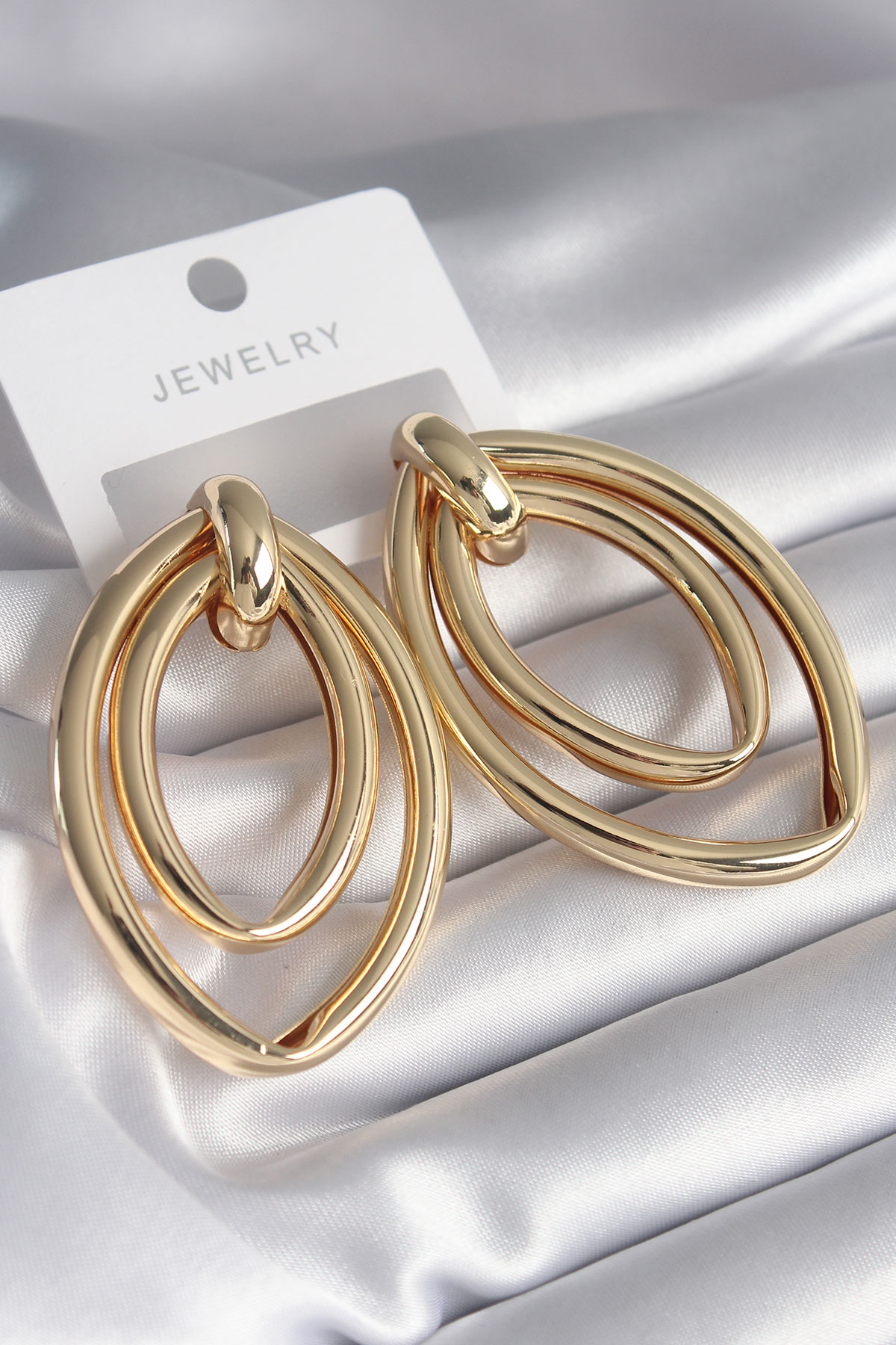Erb%20Pirinç%20Gold%20Renk%20Oval%20Model%20Kadın%20Küpe