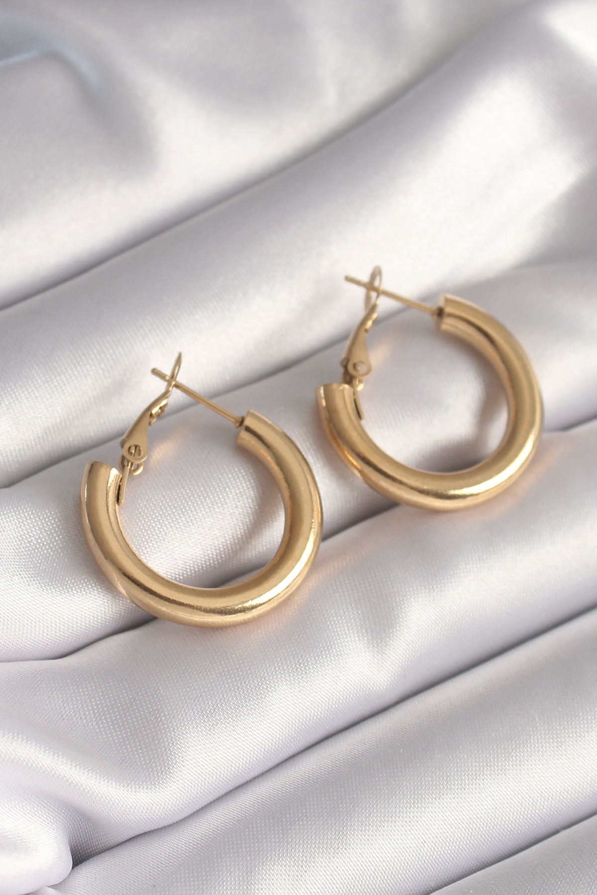 Erb%20316L%20Çelik%20Gold%20Renk%20Halka%20Model%20Kadın%20Küpe