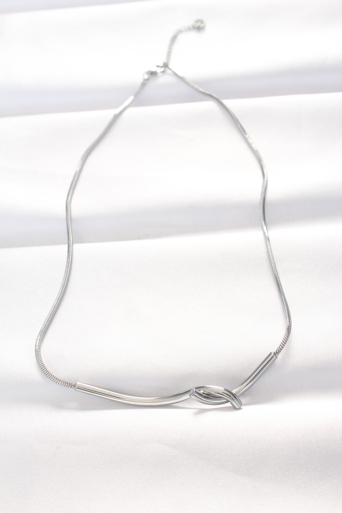 Erb 316L Çelik Silver Renk Kolye