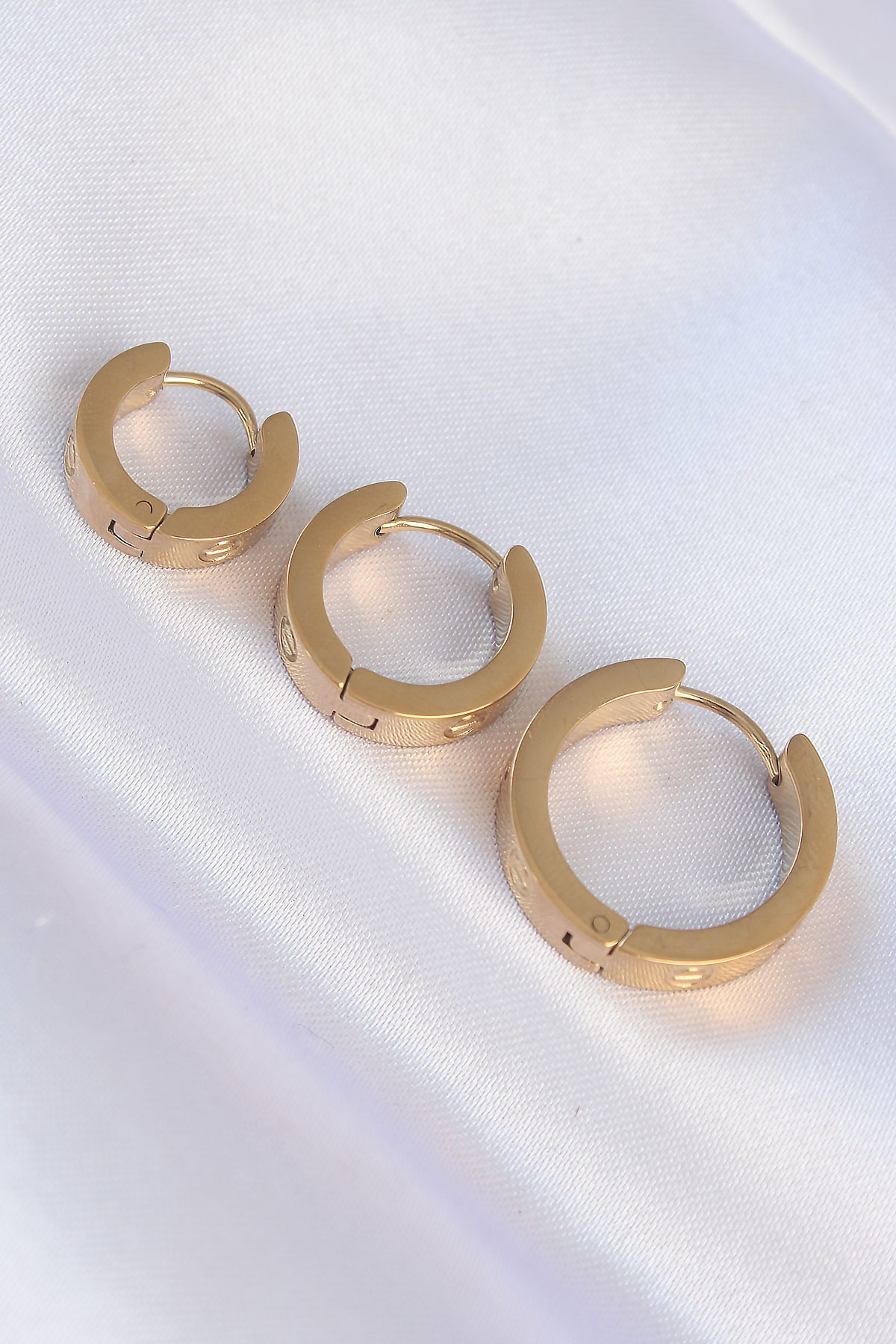 Erb%20316L%20Çelik%20Gold%20Renk%20Model%203lü%20Halka%20Küpe