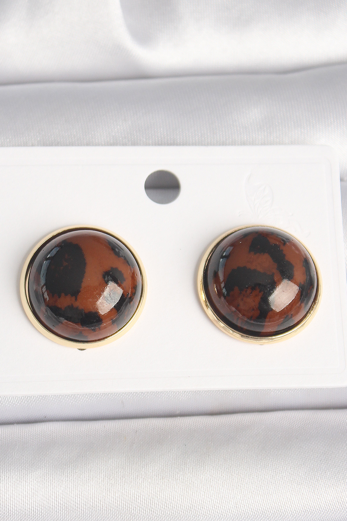 Erb%20Pirinç%20Gold%20Renk%203D%20Daire%20Leopar%20Model%20Kadın%20Küpe