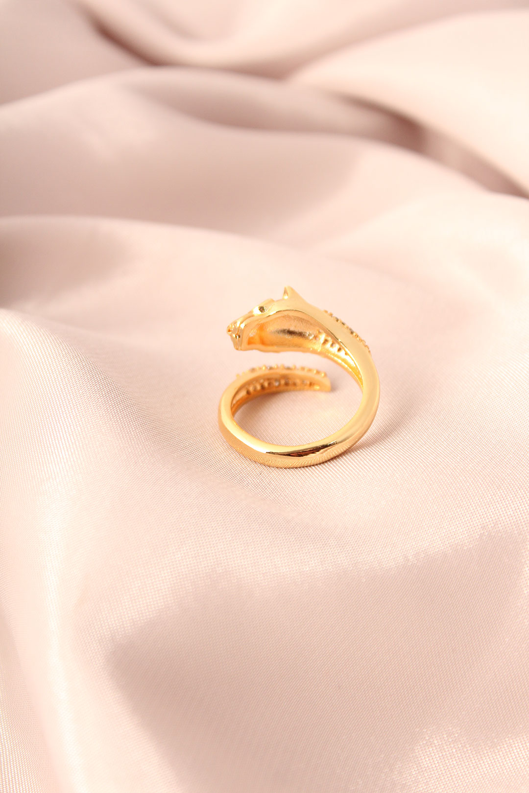 Erb%20Gold%20Renk%20Metal%20Zirkon%20Taşlı%20Kaplan%20Model%20Ayarlanabilir%20Kadın%20Yüzük