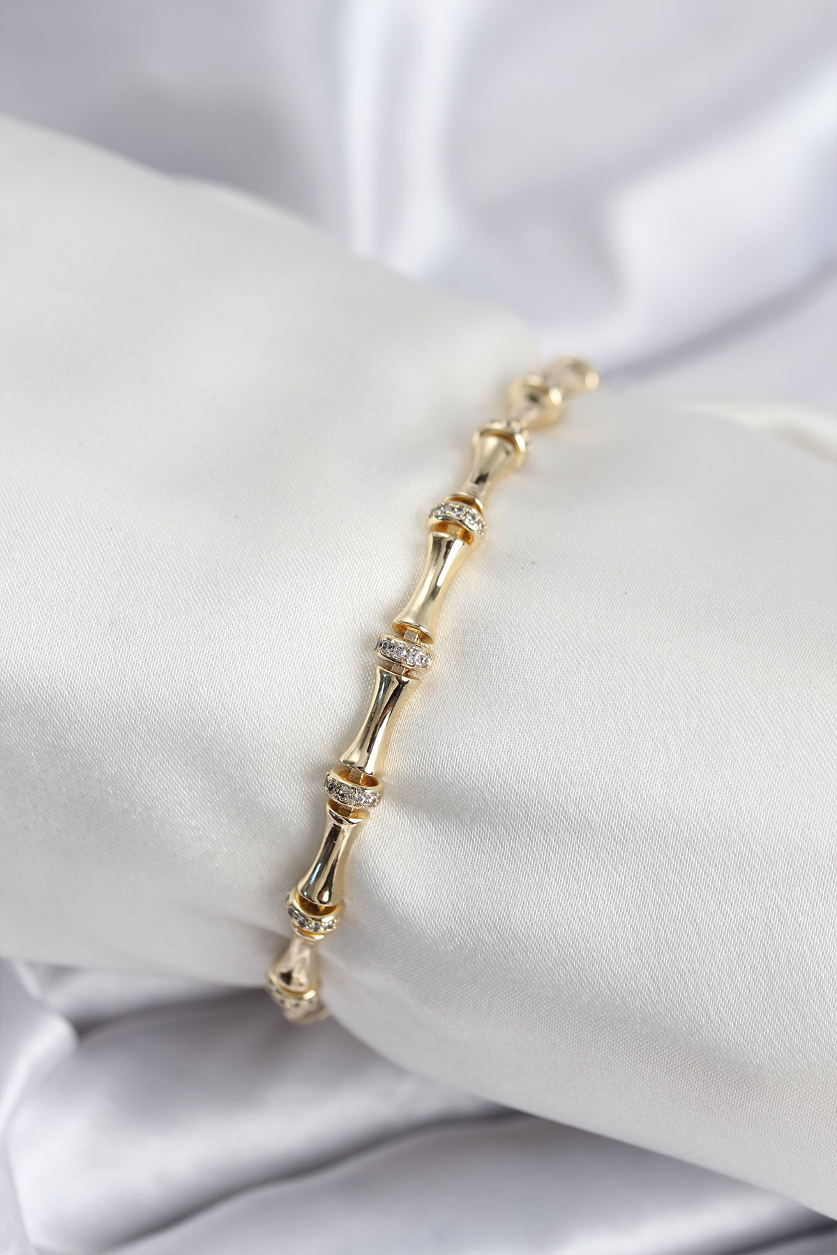 Erb Pirinç VIP Seri Gold Renk Kemik Model Kadın Bileklik