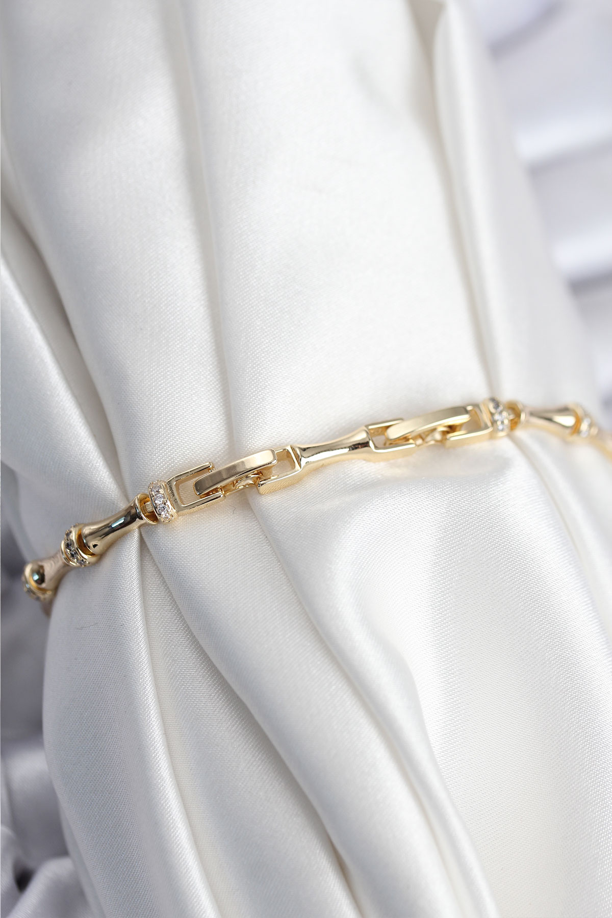 Erb Pirinç VIP Seri Gold Renk Kemik Model Kadın Bileklik