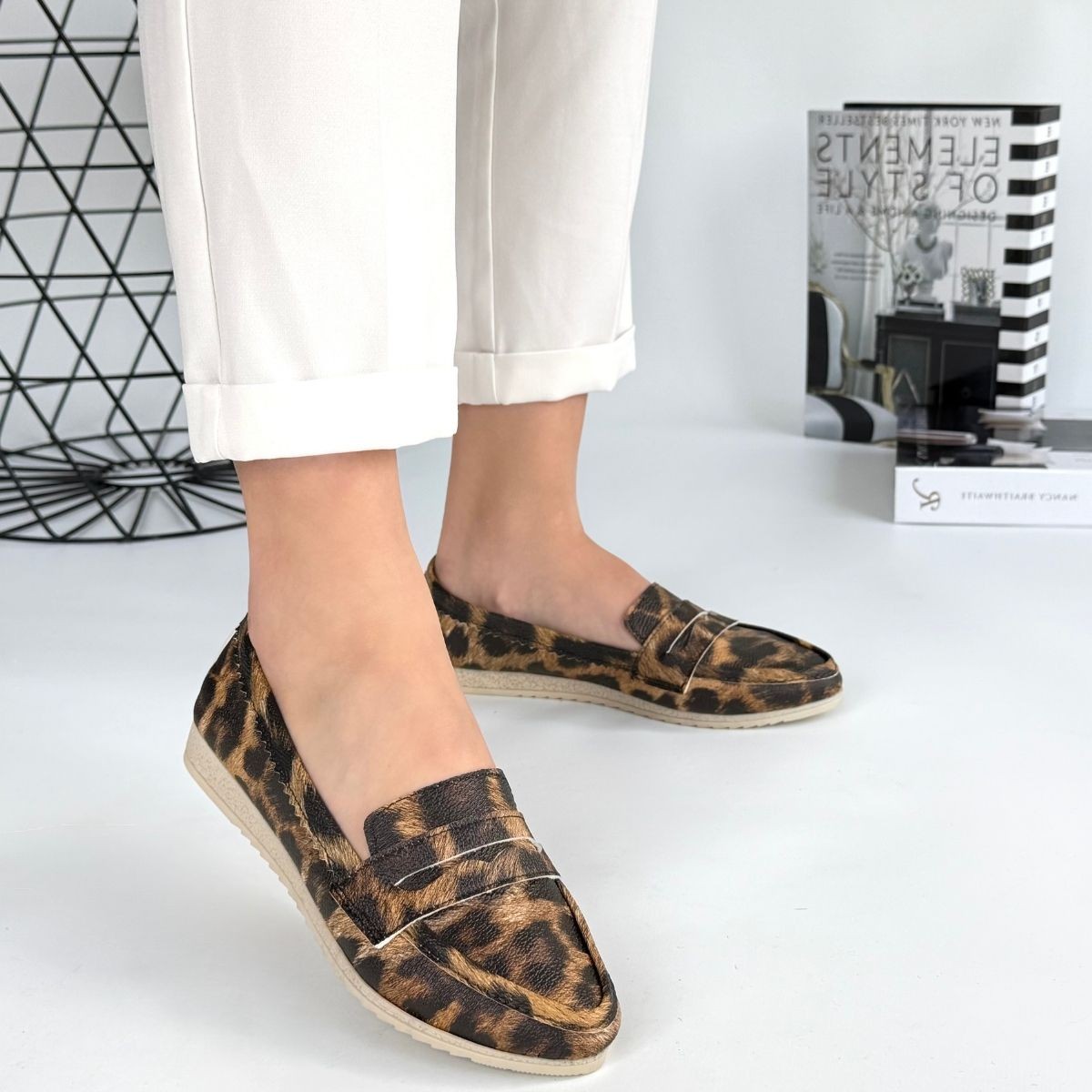 Ezon%20Leopar%20Cilt%20Babet%20Ayakkabı