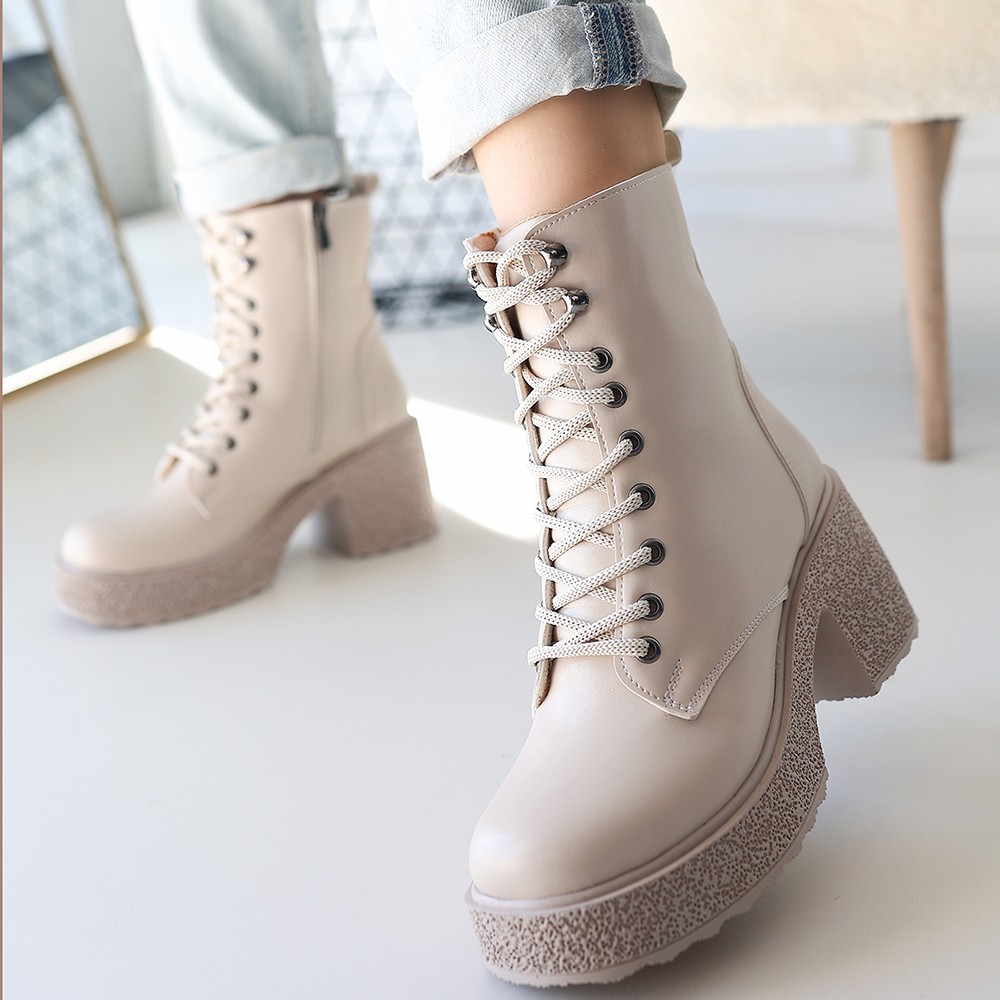 Emilla%20Bej%20Cilt%20Bağcıklı%20Bot