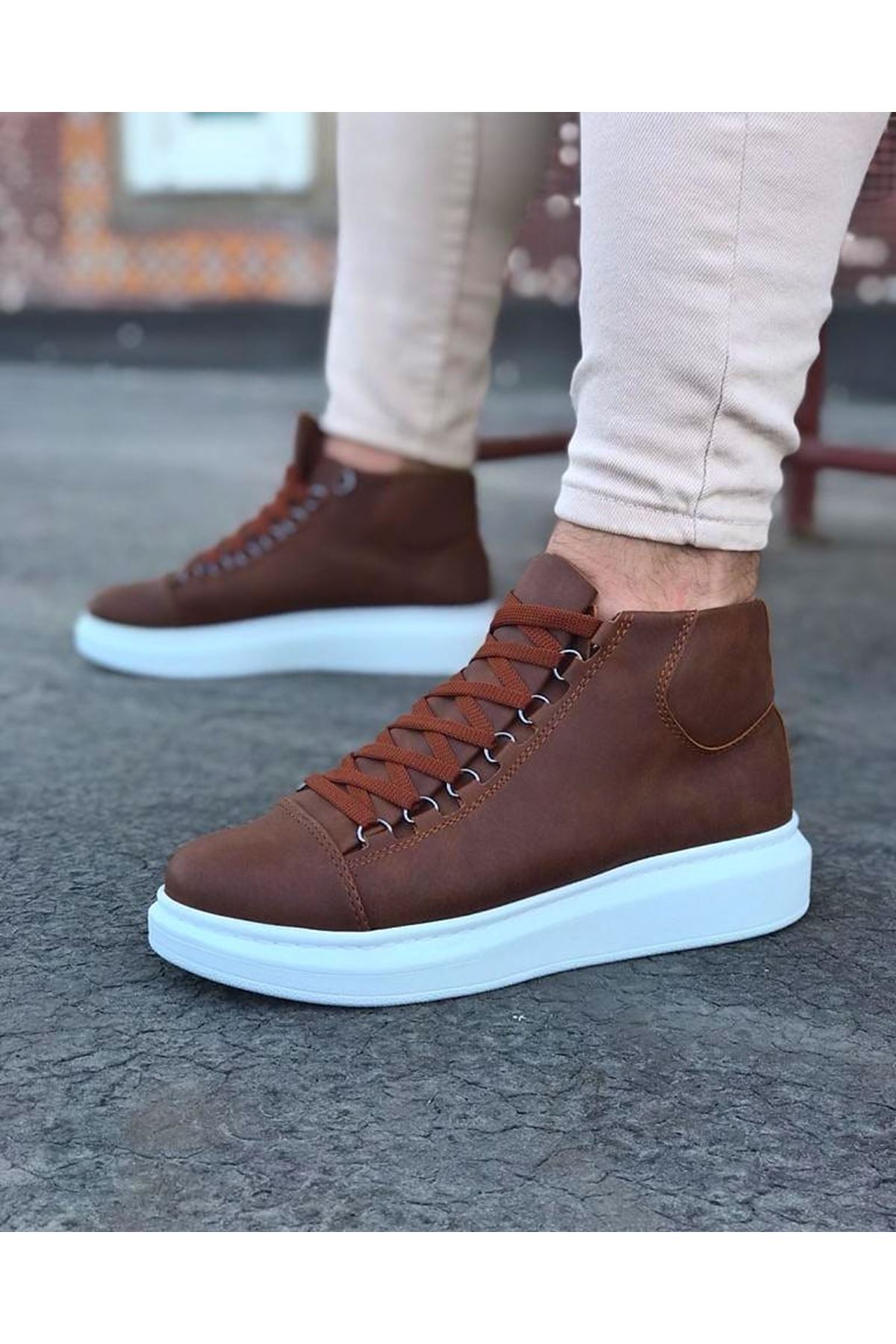 WG032%20Taba%20Bağcıklı%20Sneakers%20%20Yarım%20Bilek%20Bot