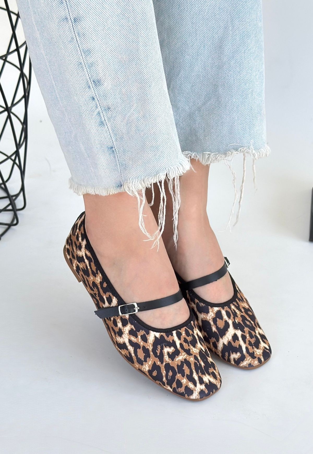 Almiye%20Leopar%20Keten%20Babet%20Ayakkabı