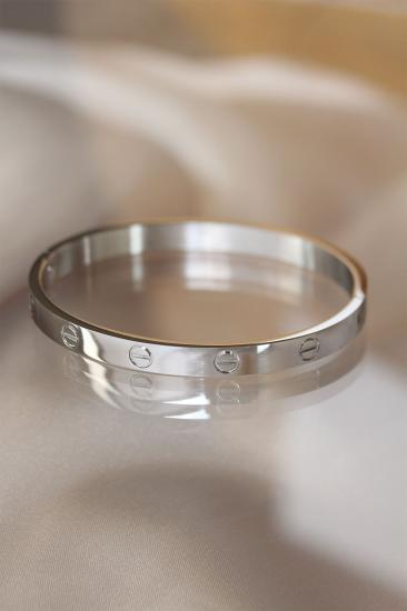 Erb 316L Çelik Silver Renk Bilezik