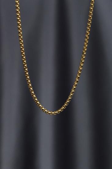 Erb Çelik Gold Renk İnce Burgu Model Kolye