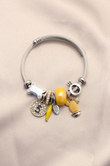 Erb Sarı Kaktüs Model Taşlı Charm Bilezik