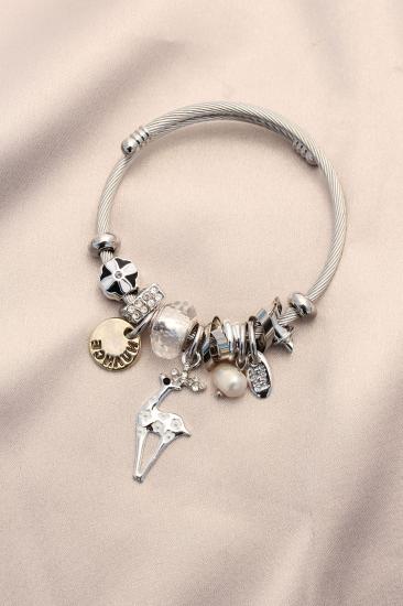 Erb Geyik Model Taşlı Charm Bileklik