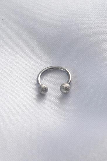Erb 316L Cerrahi Çelik Simli Minimal Toplu Gümüş Renk Halka Piercing