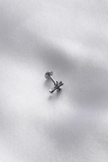 Erb 316L Cerrahi Çelik Gümüş Renk Tragus Piercing