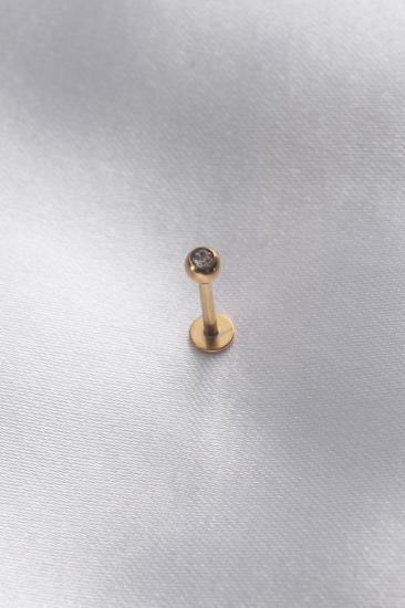 Erb 316L Cerrahi Çelik 8 Mm Gold Renk Dudak Piercing