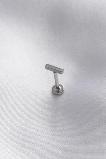 Erb 316L Cerrahi Çelik Dikdörtgen Gümüş Renk Tragus Piercing
