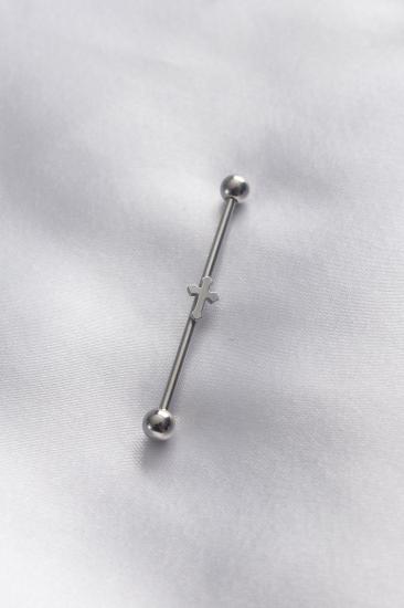 Erb 316L Cerrahi Çelik Gümüş Renk Köprü Piercing