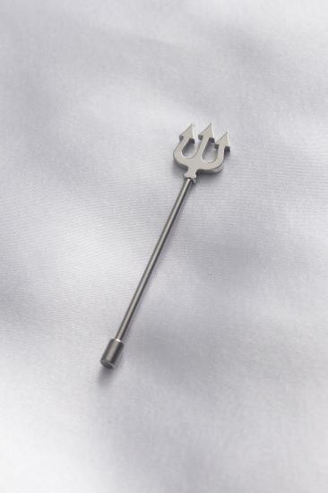 Erb 316L Cerrahi Çelik Gümüş Renk Poseidon Mızrağı Köprü Piercing