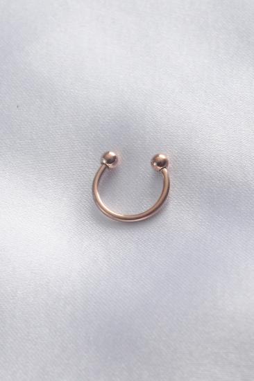 Erb 316L Cerrahi Çelik Rose Renk Minimal Toplu Halka Göbek Piercing