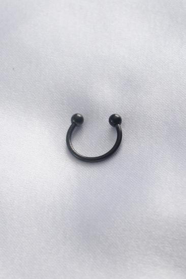 Erb 316L Cerrahi Çelik Siyah Renk Minimal Toplu Halka Göbek Piercing