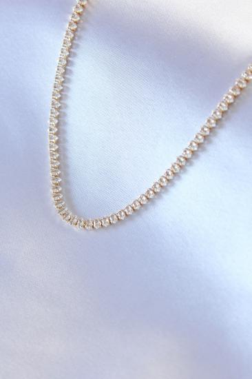 Erb 316L Çelik Gold Renk Arpa Baget Model Kadın Kolye