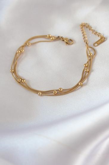 Erb 316L Çelik Gold Renk Minimal Toplu Kadın Bileklik