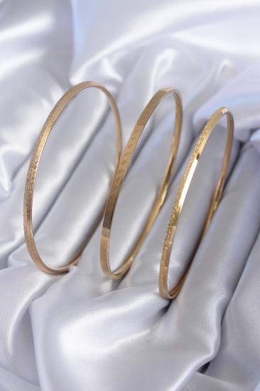 Erb 316L Çelik Gold Renk İşleme Detay Ajda Model Kadın Bileklik
