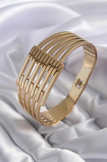 Erb 316L Çelik Gold Renk Kaburga Model Kadın Kelepçe