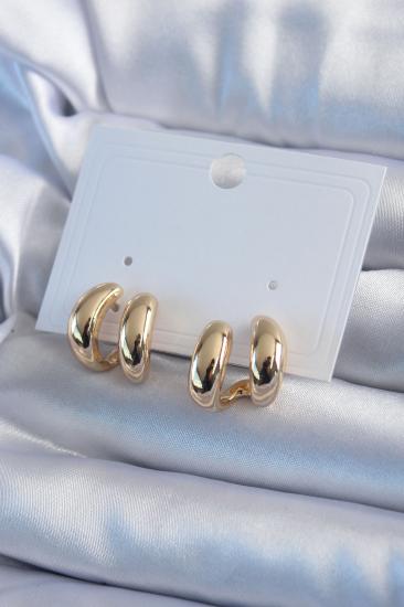 Erb Gold Renk Yarım Halka Model Kadın Küpe