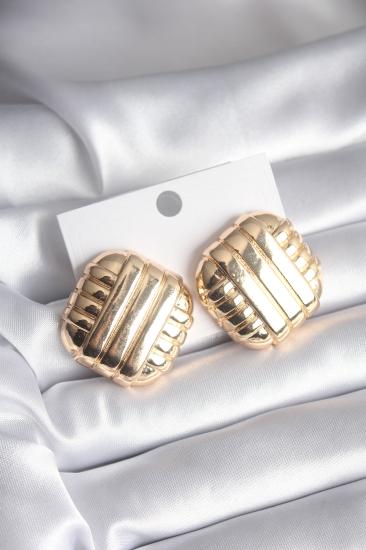 Erb Pirinç Gold Renk İşleme Detay Kadın Küpe