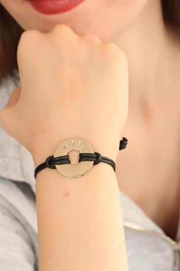Erb COOL (Havalı) Siyah Deri İpli Unisex Mood Bileklik