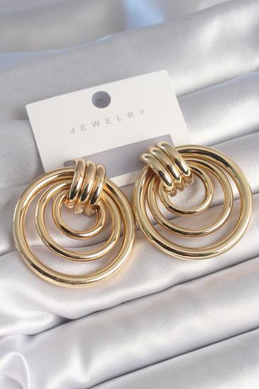 Erb Pirinç Gold Renk Halka Model Kadın Küpe