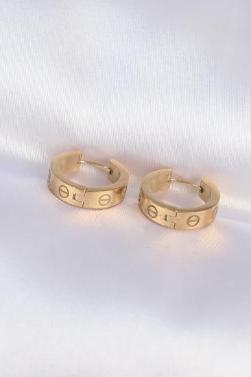 Erb 316L Çelik Gold Renk Model Halka Küpe