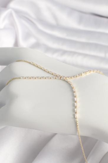 Erb Pirinç Gold Renk Su Yolu Zirkon Taşlı Kadın Şahmeran