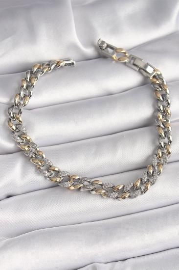 Erb Pirinç Mix Renk Zirkon Taşlı Zincir Model VIP Seri Kadın Bileklik