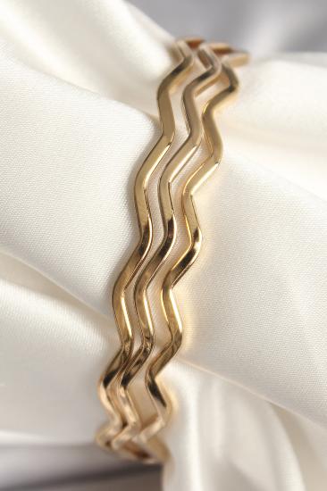 Erb 316L Çelik Gold Renk Ajda Model Kadın Bileklik