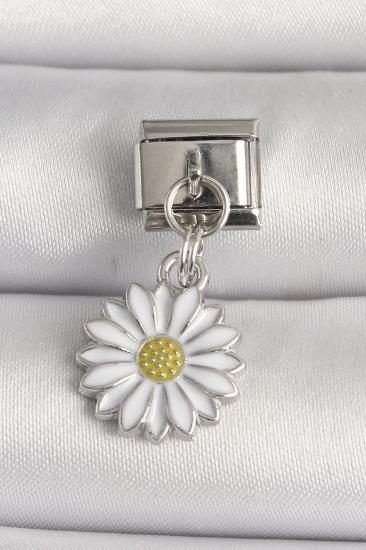 Erb 316L Çelik Gümüş Renk Papatya Model Nomination Charm