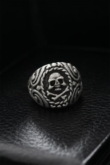 Erb Ayarlanabilir Desenli Kurukafa Model Erkek Yüzük