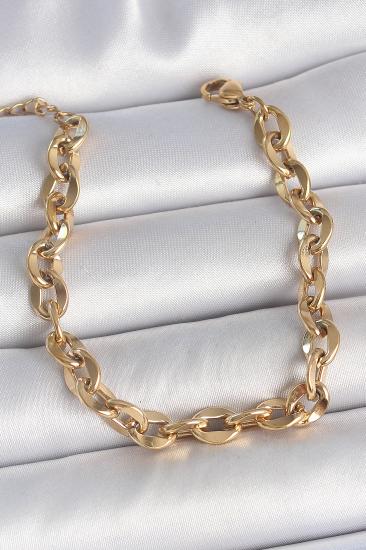 Erb 316L Çelik Gold Renk Zincir Model Kadın Bileklik