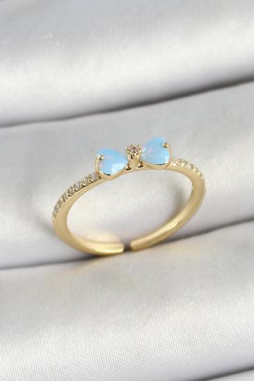 Erb Pirinç Fiyonk Figürlü Zirkon Taşlı Gold Renk Ayarlanabilir Kadın Yüzük