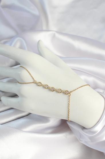 Erb 316L Çelik Gold Renk Zincirli Zirkon Taşlı Şahmeran