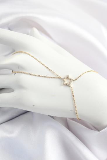Erb Pirinç Gold Renk Zirkon Taşlı Yıldız Model Şahmeran