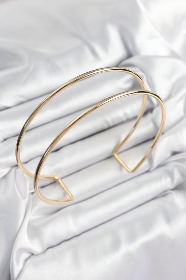 Erb Pirinç Çift Görünümlü Model Gold Renk Kadın Pazu Bileklik