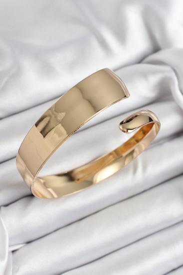 Erb Pirinç Manşet Model Gold Renk Kadın Pazu Bileklik