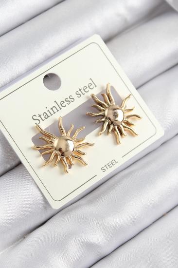 Erb 316L Çelik Güneş Model Gold Renk Kadın Küpe