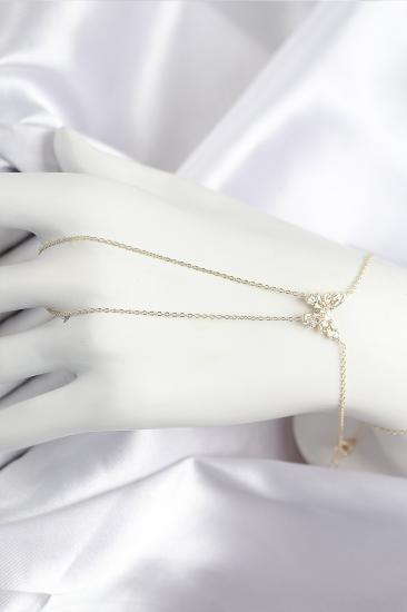 Erb Pirinç Zirkon Taşlı Kelebek Model Gold Renk Şahmeran