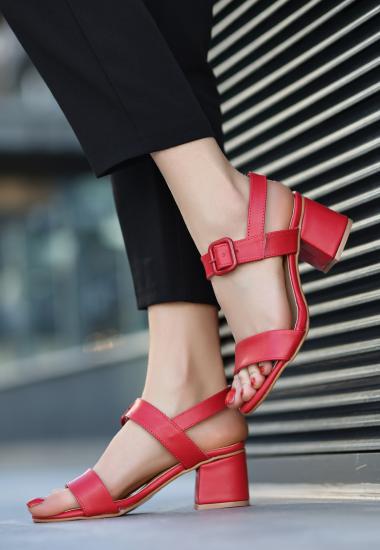 Year Kırmızı Cilt Topuklu Ayakkabı