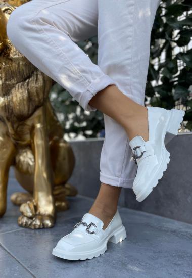 Bear Beyaz Rugan Oxford Ayakkabı