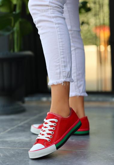 Moxi Kırmızı Keten Renkli Taban Spor Ayakkabı